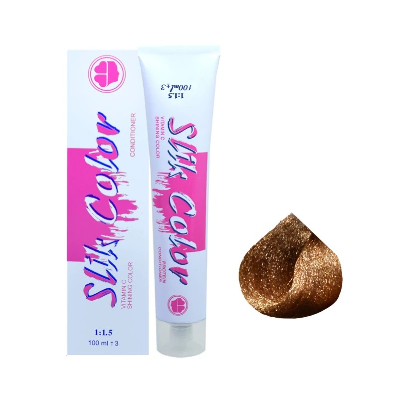 رنگ مو سلیک کالر شماره 7.5 (بسته 5 عددی - 5 تیوبی) حجم 100 میلی لیتر رنگ بلوند طلایی متوسط   