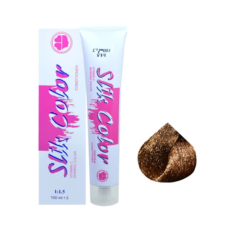 رنگ مو سلیک کالر شماره 6.5 (بسته 5 عددی - 5 تیوبی) حجم 100 میلی لیتر رنگ طلایی تیره