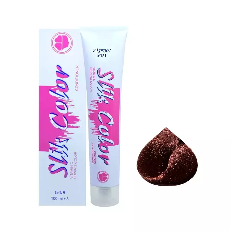 رنگ مو سلیک کالر شماره 6.64 (بسته 5 عددی - 5 تیوبی) حجم 100 میلی لیتر رنگ بلوطی تیره