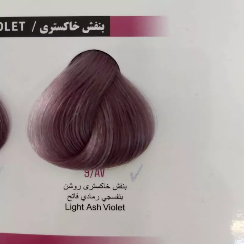 رنگ مو انزو سری بنفش خاکستری خیلی روشن 9.AV