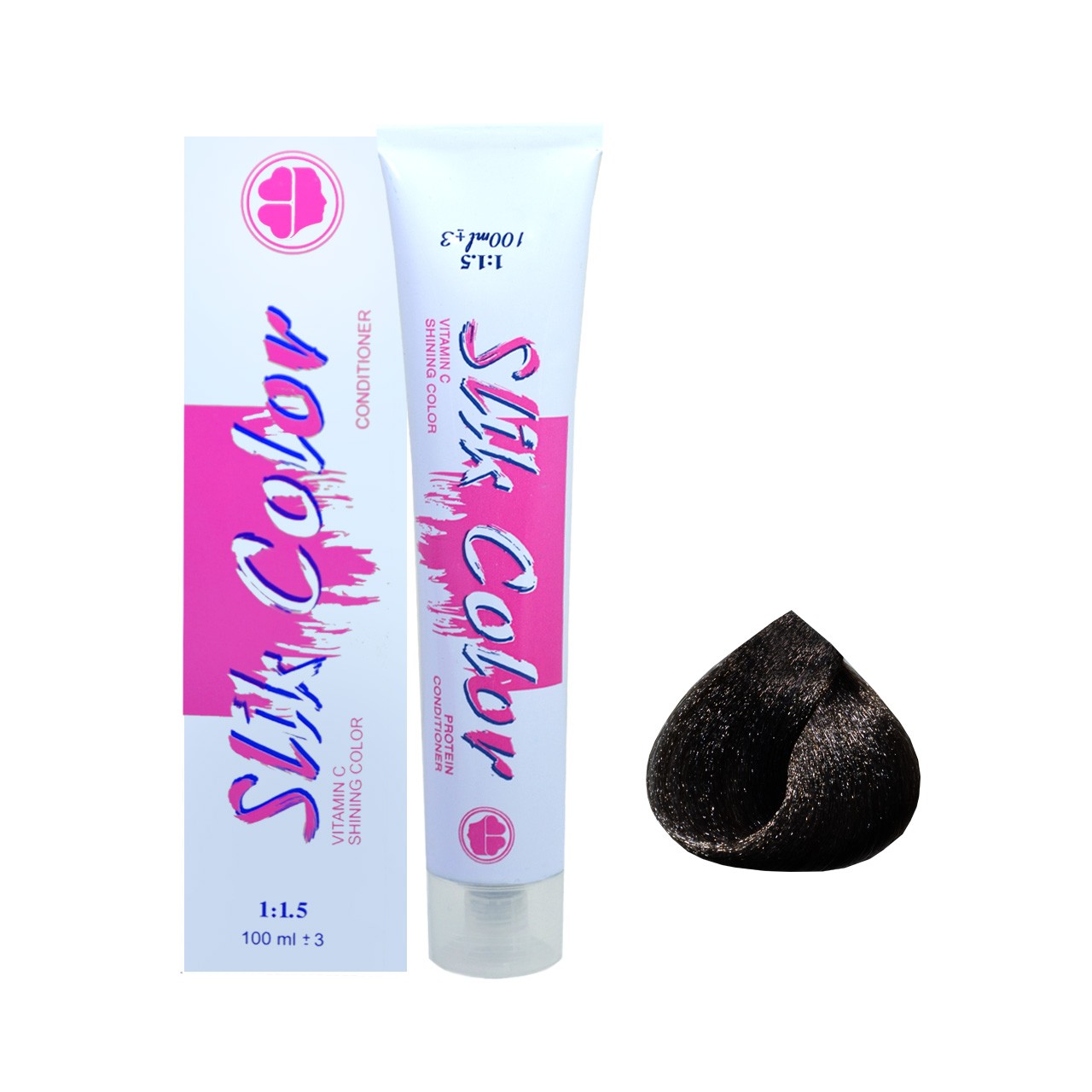 رنگ مو سلیک کالر شماره 3.1 (بسته 5 عددی - 5 تیوبی) حجم 100 میلی لیتر رنگ قهوه ای خاکستری تیره