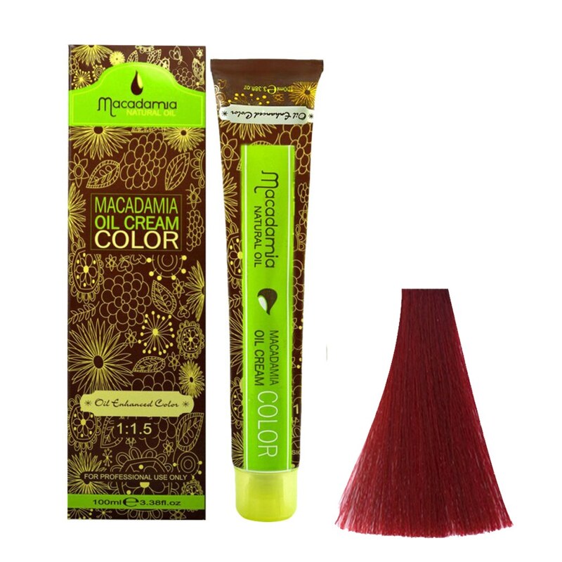 رنگ موی ماکادامیا شماره 5.666 حجم 100 میلی لیتر رنگ قرمز شاه بلوطی روشن