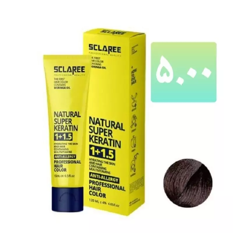 رنگ موی اسکلاره حاوی روغن مورینگا شماره 5.00اکسترا