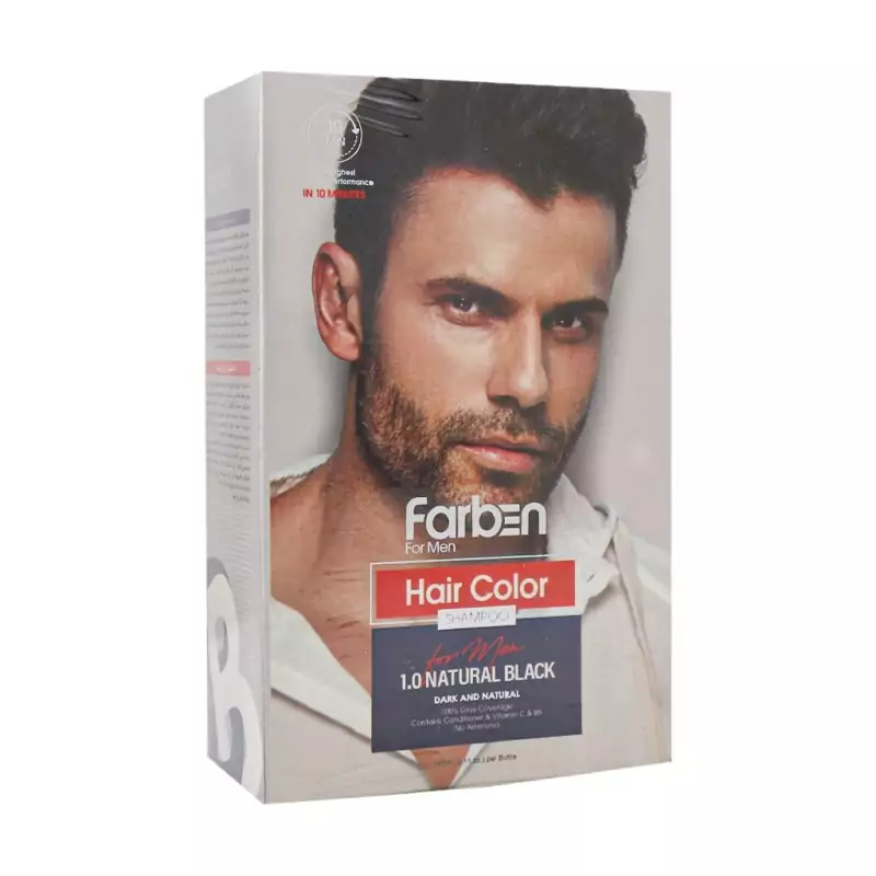 شامپو رنگ فاربن FARBEN شماره یک (مشکی طبیعی )