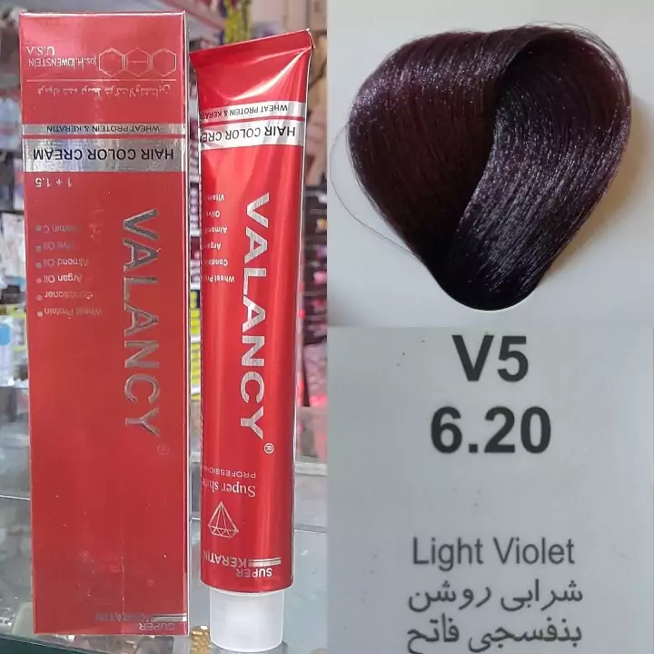 رنگ مو ولنسی V5 شرابی روشن 