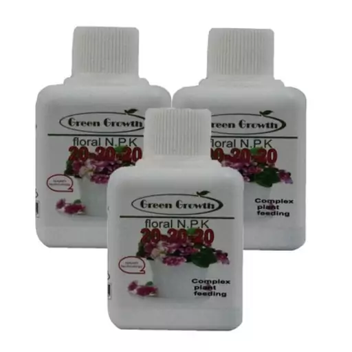 کود مایع کامل گرین گروت مدل Floral N.P.K بسته 3 عددی