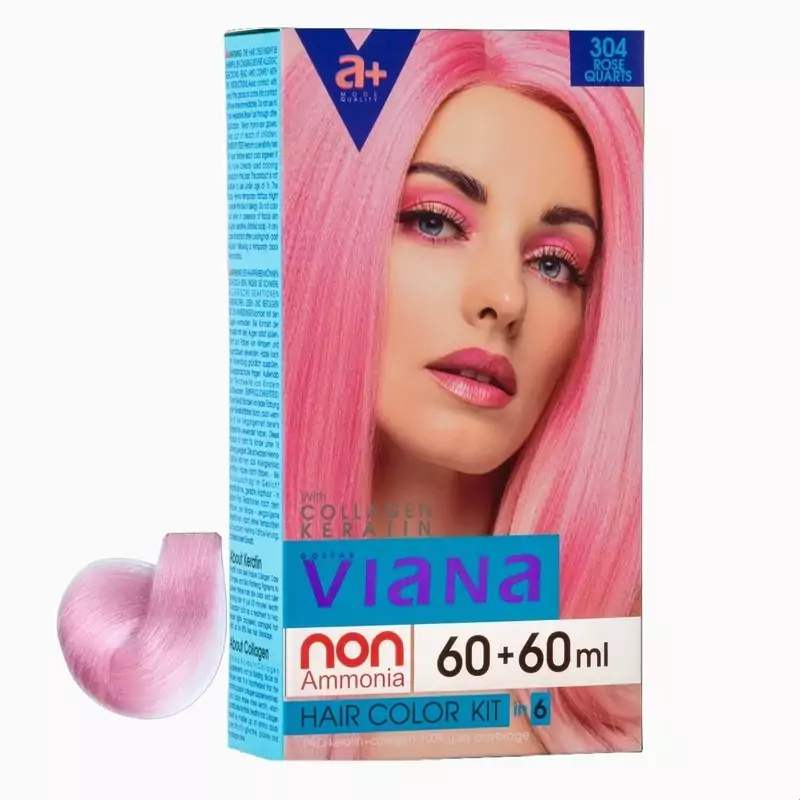 کیت رنگ مو ویانا شماره 304 حجم 120 میلی لیتر رنگ رُز کوارتز