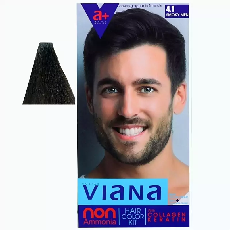 کیت رنگ مو مردانه ویانا شماره 4.1 viana