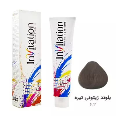 رنگ مو اینویتیشن شماره 6.3 رنگ بلوند زیتونی تیره