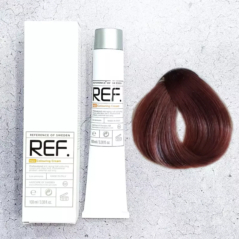 رنگ مو رف (REF) سری  COPPERS شماره (6.4)  Dark Copper Blonde         