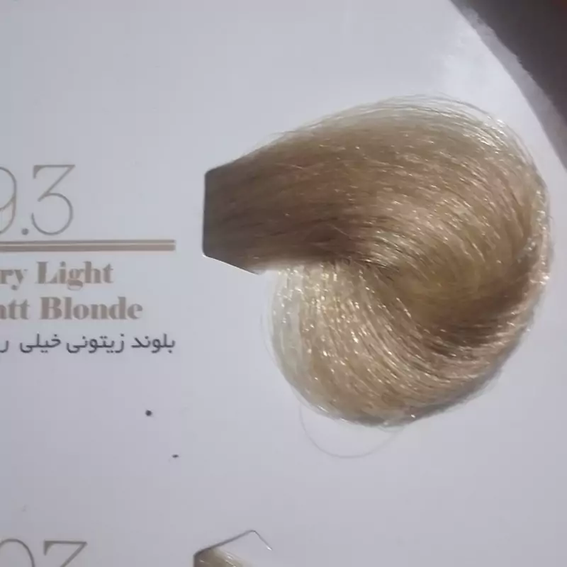 رنگ مو سوپر کراتینه چیفون شماره 9.3 رنگ بلوند زیتونی خیلی روشن حجم 120 میلی لیتر