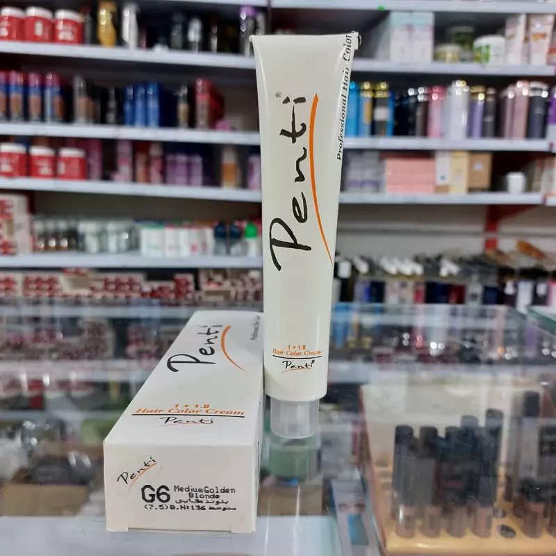 رنگ موG6پنتی رنگ مو بلوند طلایی متوسط رنگ مو 100میل