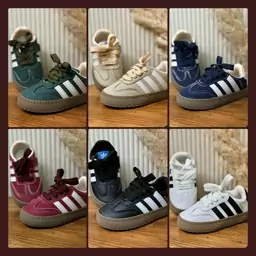 کتونی adidas  سامبا سه خط  . اسپرت دخترانه و پسرانه  . سایز 22 تا 30.