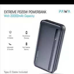  پاوربانک پاوا مدل Extreme PD20W ظرفیت 20000 میلی آمپر ساعت