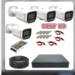 پک 4 تایی دوربین مداربسته 5 مگ دید درشب رنگی SONY HD