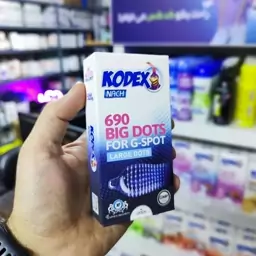 (تخفیف 30 درصدی) کاندوم ناچ کدکس مدل BIG DOTS خاردار بسته 10 عددی