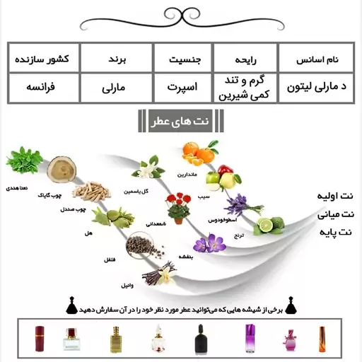 عطر د مارلی لیتون مردانه و زنانه