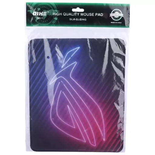 پد موس گیمینگ Qihe QH-1 25*20.5cm طرح ROG Neon