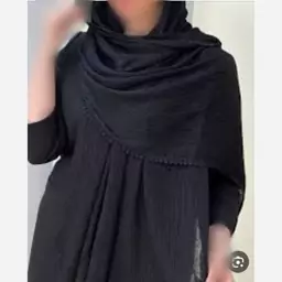 شال مجلسی مشکی کریشه دور سکه ای