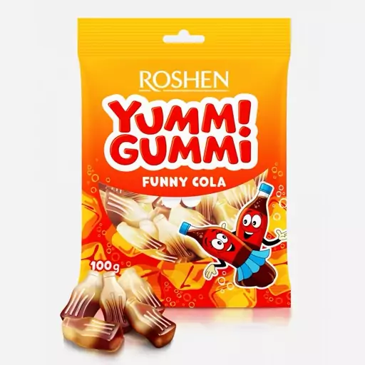 پاستیل یامی گامی روشن مدل نوشابه 70 گرمی ، Roshen Yummi Gummi Funny Cola