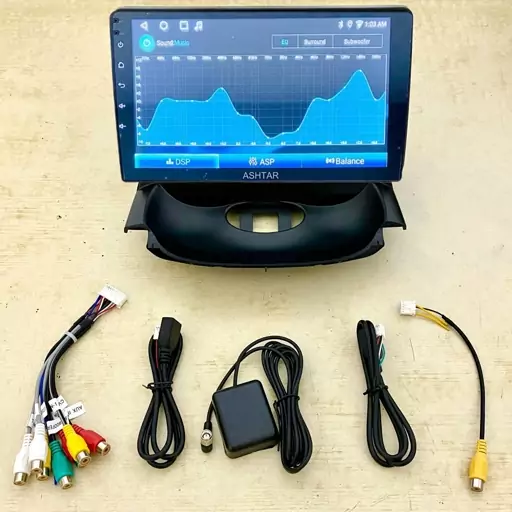 مانیتور اندروید پژو 206 رو داشبوردی با دوربین دنده عقب ASHTAR
