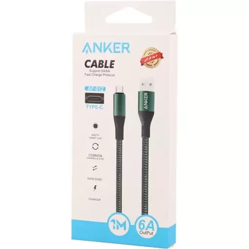 کابل تایپ سی فست شارژ برند انکر مدل Anker AF-012 6A