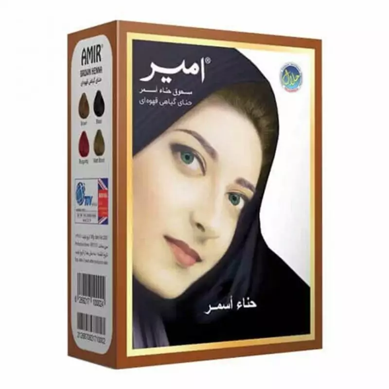 حنا هندی قهوه ای بسته بندی 6 تایی