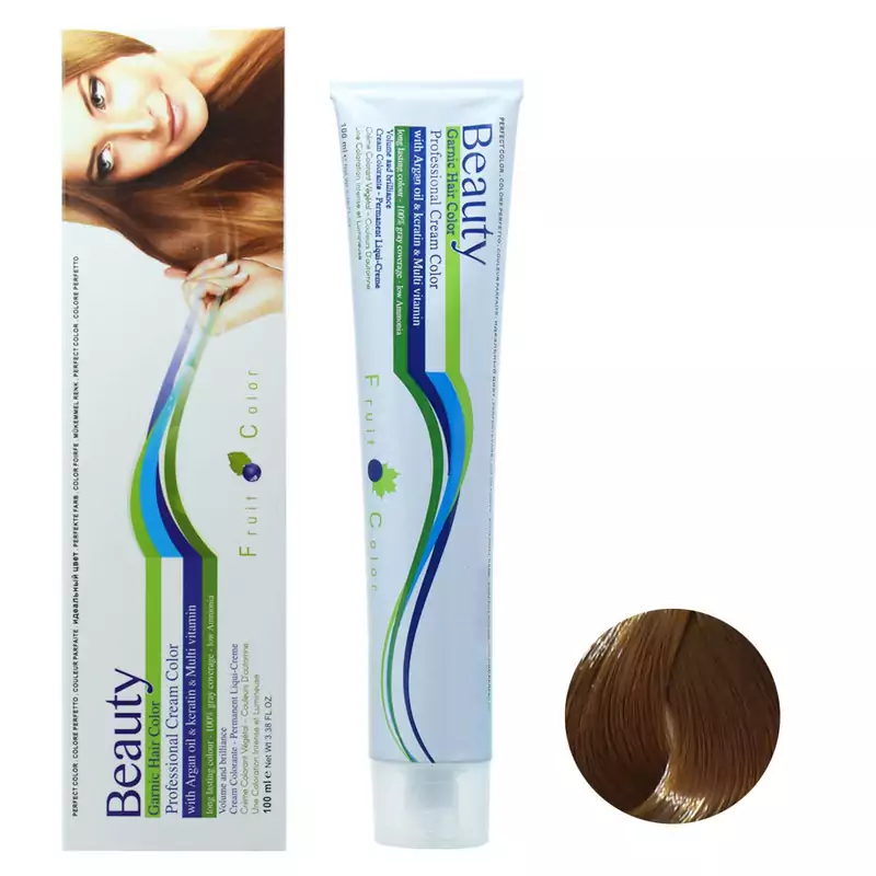 رنگ مو بیوتی شماره 7.5 حجم 100 میلی لیتر رنگ بلوند طلایی