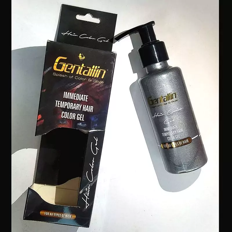 ژل رنگ موی موقت و فوری جنتالین اصل 