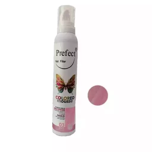 موس مو رنگی فانتزی پرفکت رنگ صورتی 03Prefect Colored Hair Mousse 03-Pink 150ml