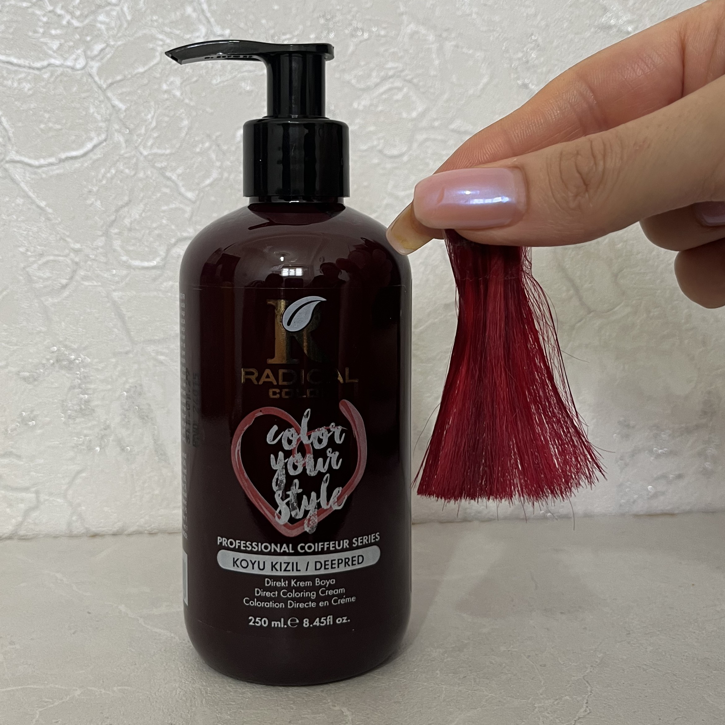 شامپورنگ مو قرمز عمیق Deep Red رادیکال کالر حجم 250 میل