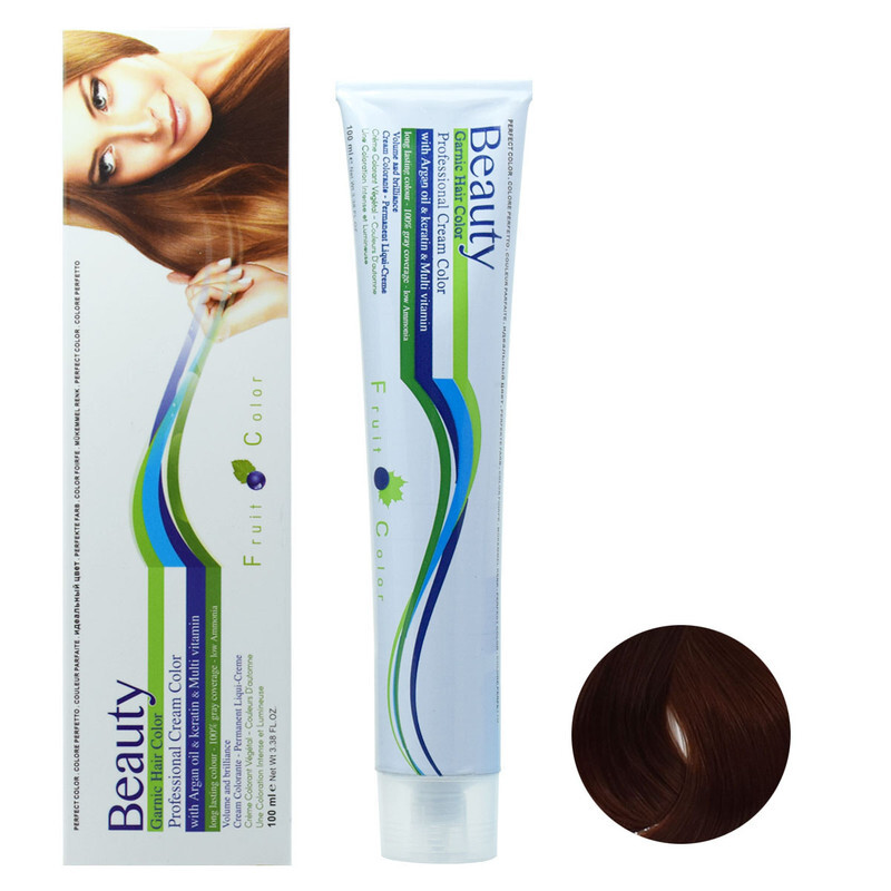 رنگ مو بیوتی شماره 7.7 حجم 100 میلی لیتر رنگ مسی تیره