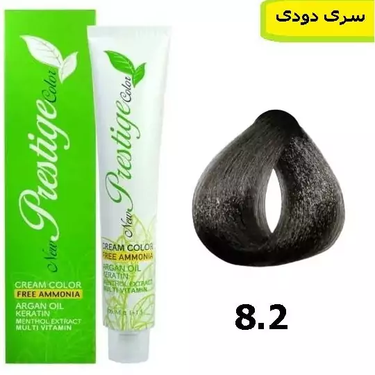 رنگ موی بدون آمونیاک پرستیژ رنگ دودی شماره 8 بلوند دودی روشن حجم 100 میل