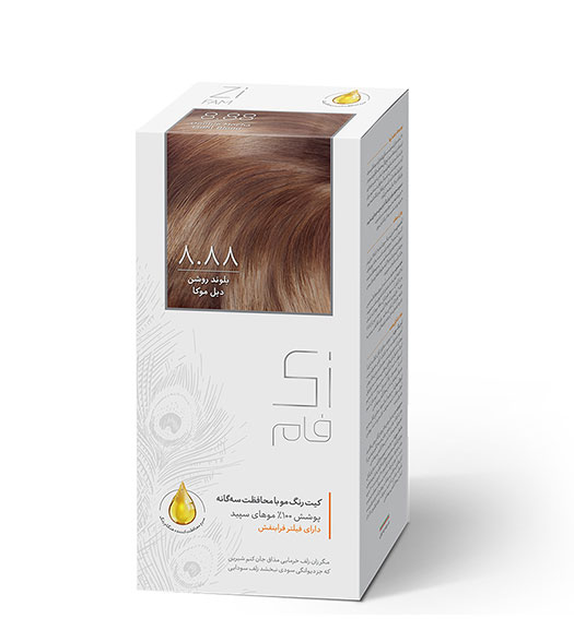 کیت رنگ مو زی فام شماره 8.88 بلوند روشن دبل موکا (پس کرایه)