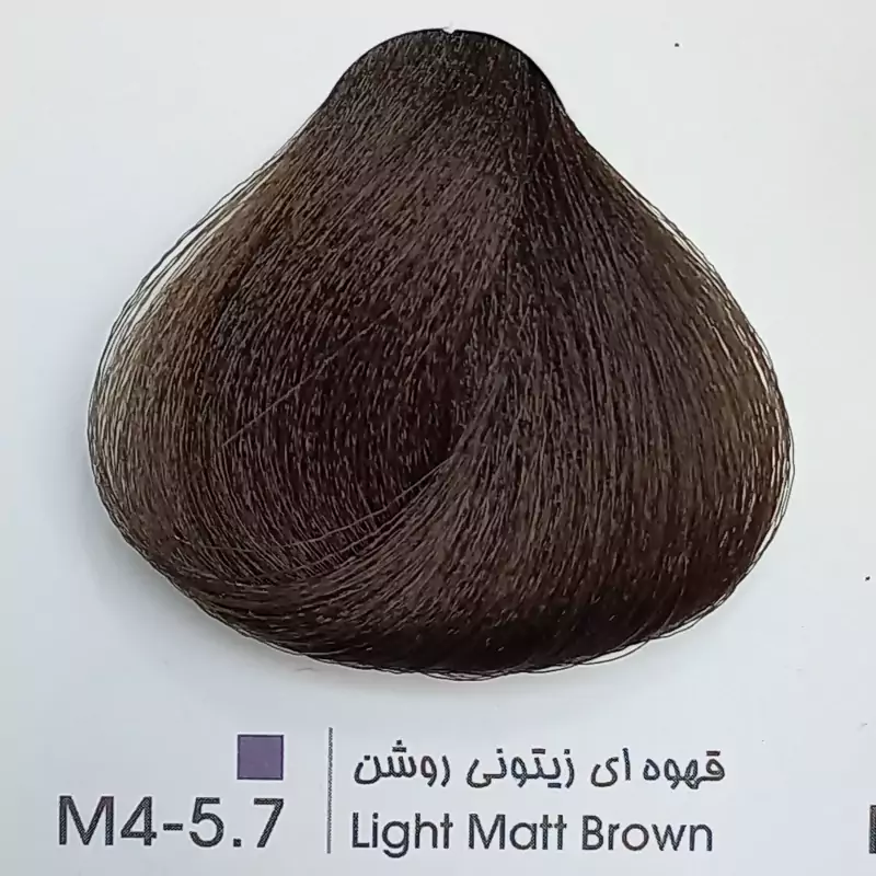 رنگ موی حرفه ای لیونل کالر قهوه ای زیتونی روشنM4 5 7 حجم 100 میل