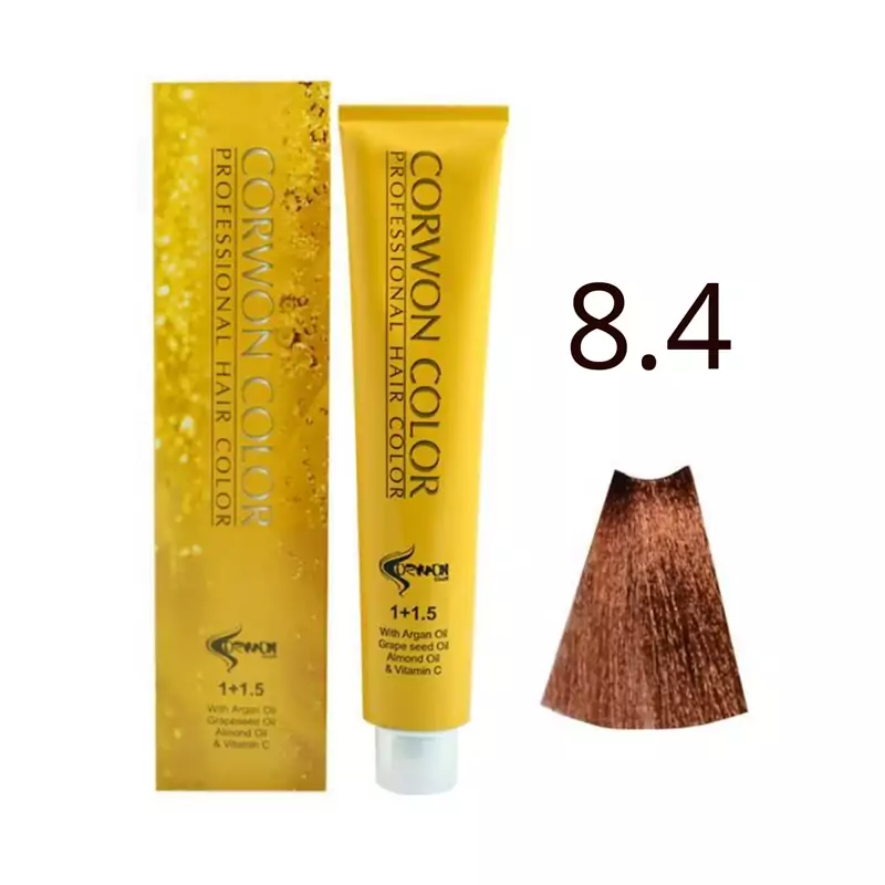 رنگ مو کرون کالر شماره 8.4 سری مسی حجم 100 میل