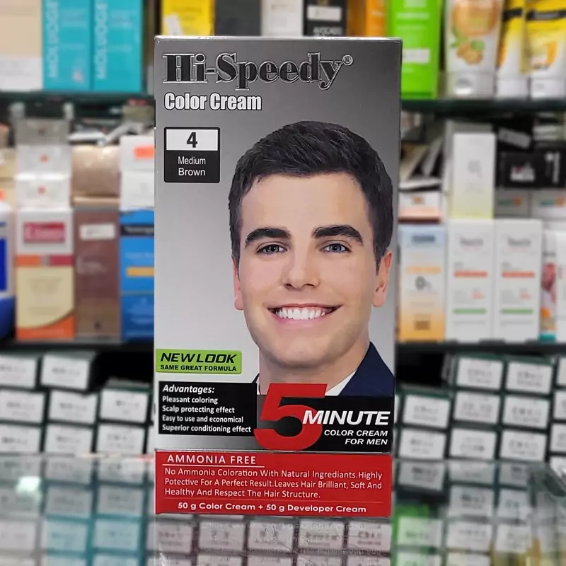 رنگ موی فوری مردانه های اسپیدی شماره 4 Medium Brown
