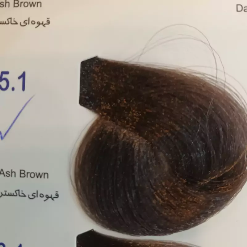 رنگ مو ادگارد قهوه ایی خاکستری روشن شماره 5.1 افتر کراتین حجم 120 میل
