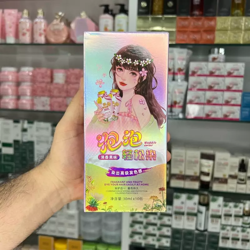 شامپو رنگ حبابی گیاهی