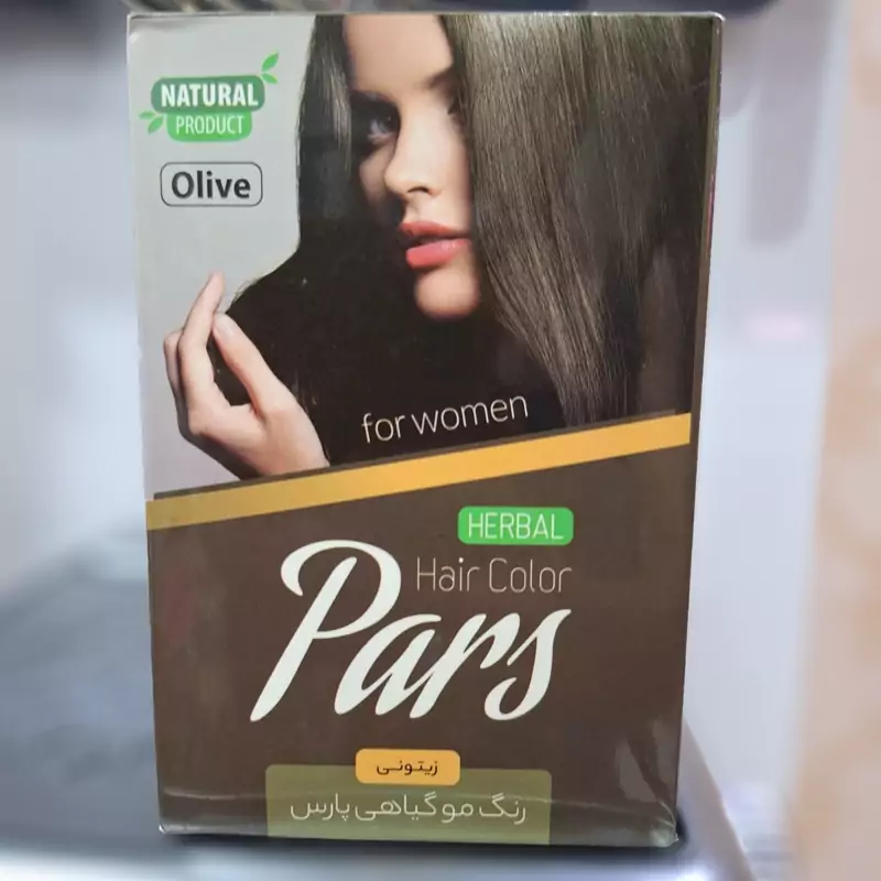 رنگ مو گیاهی پارس زیتونی دارای دستکش و کلاه