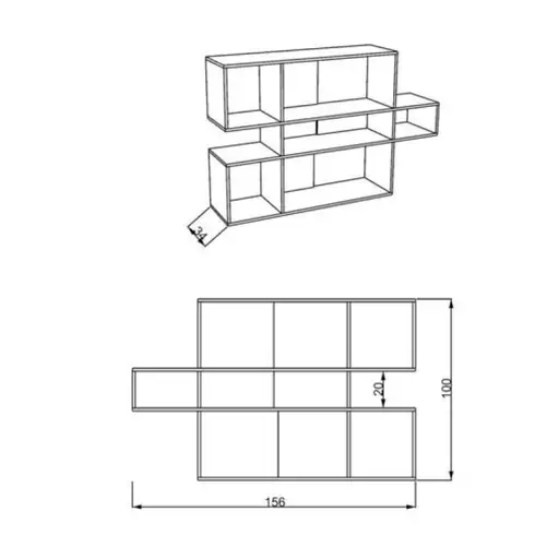 کتابخانه مدل FH22امکان تغییر هست/ارسال پسکرایه/اختصاصی