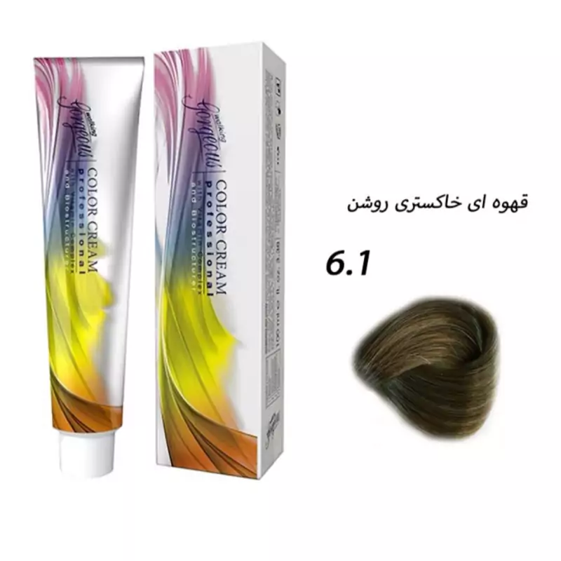 رنگ گرجس بدون امونیاک اصلی برند ایتالیا  قهوه ای خاکستری 6.1