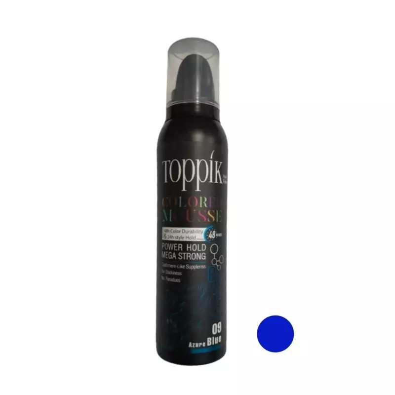 موس مو رنگی تاپیک مدل 09 رنگ آبی لاجوردی حجم 125 میل