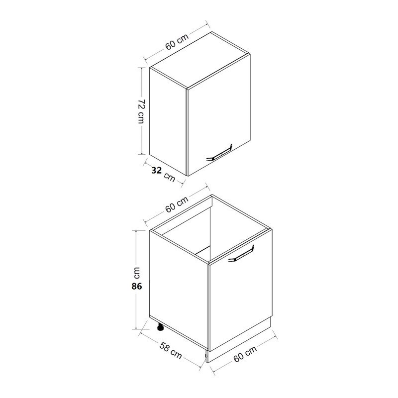 کابینت آشپزخانه مدل مینار 60 مجموعه دو عددیامکان تغییر هست/ارسال پسکرایه/اختصاصی