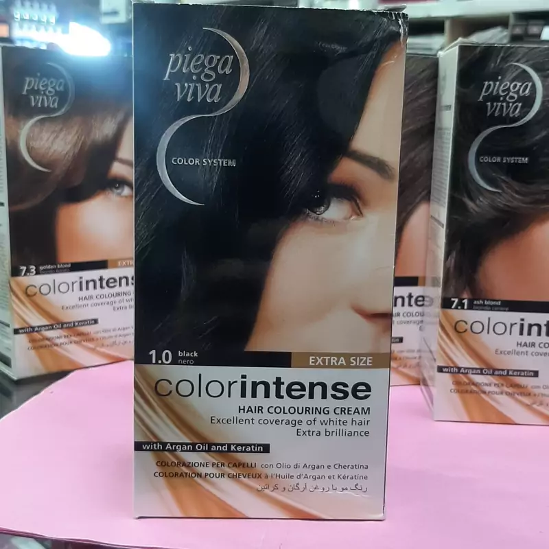 کیت رنگ موی مردانه پیگاویوا مشکی Piegaviva Men Color Treatment Dark Brown Black