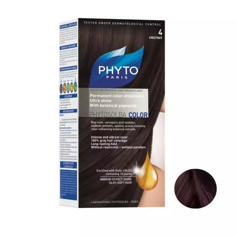 رنگ مو PHYTO فیتو شماره 4 اورجینال اصل