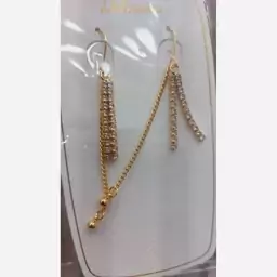 گوشواره آویز کد 12676 طرح طلا.با آبکاری طلا.ضد حساسیت.رنگ ثابت7