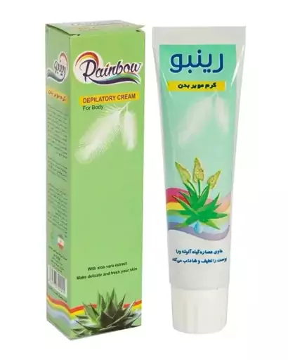 کرم موبر بدن حاوی آلوئه ورا رینبو RAINBOW حجم 100ml