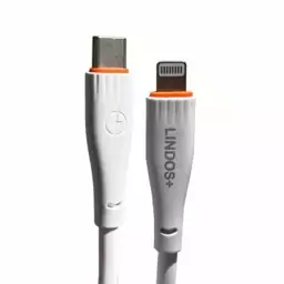 کابل تبدیل USB-C به لایتنینگ لیندو پلاس مدل Iphone 11 طول 1 متر