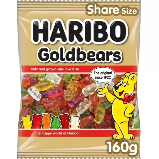 پاستیل خرسی میوه ای هاریبو  160 گرمی ، Haribo Goldbears